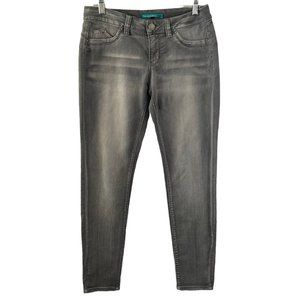 YMI Wanna Betta Butt Jeans Gray Black Womens Stretch Juniors Size 11